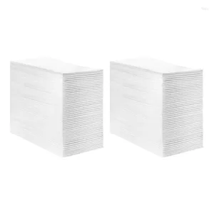 Cucharas Toallas para invitados con sensación de lino Paño desechable como servilletas de mano de papel Suave absorbente (Blanco 200)