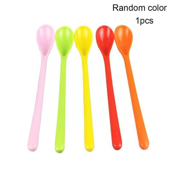 Cucharas Mango largo Color Plástico Cuchara de café Melamina Agitación Sopa Té Melami Vajilla 214V