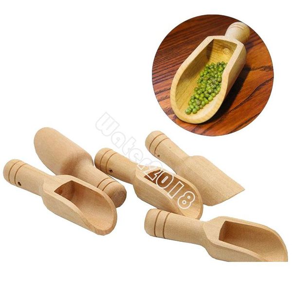 Cuillères Mini cuillères en bois bain sel poudre détergent poudres cuillère bonbons lessive thé café écologique jouet en bois Scoop 3x1 pouces goutte Dhc9S