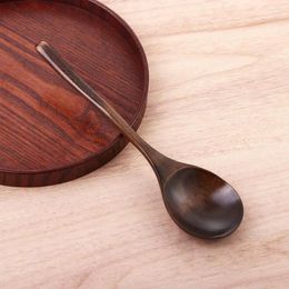 Cuillères antiadhésiques en bois naturel de style japonais cuillère de cuisine portable ustensiles de table de table de table gadget de cuisine