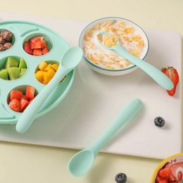 Cuillères de qualité supérieure en silicone pour bébé cuillère à la chaleur au sel résistant à la chaleur lave-vaisselle sans bpa sans BPA