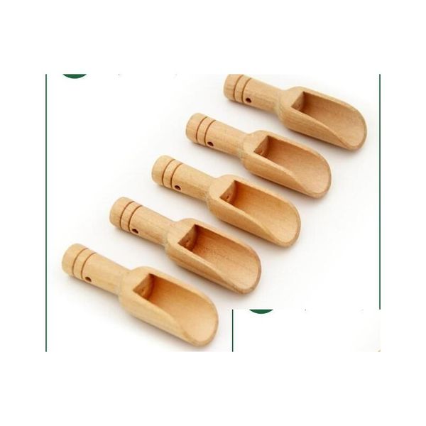 Cucharas Cuchara De Té De Sal Vajilla Artesanías De Madera Gota De Madera Entrega Hogar Jardín Cocina Comedor Bar Cubiertos Dhhwg