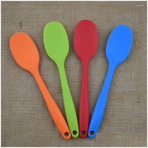 Cuillères Sile Cuisine Ustensiles de cuisson Ustensile et cuillère Outils de cuisine Ustensiles Drop Livraison Maison Jardin Bar Couverts Dhwtj