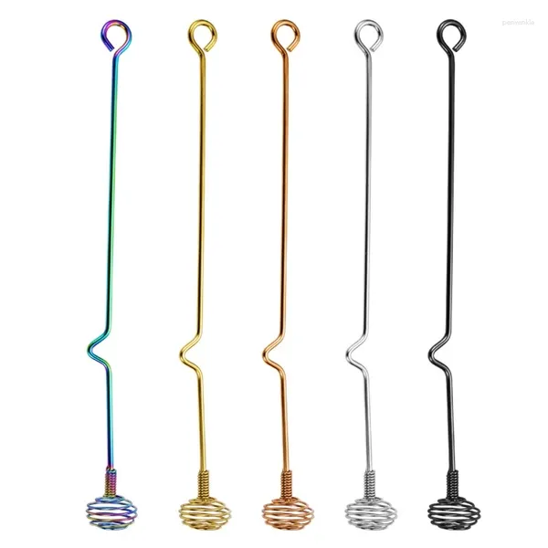 Cuillères en acier inoxydable Signère de miel Dipper Stick Server Sirop Sirop Spoon Wand for Pot Jar Récipient