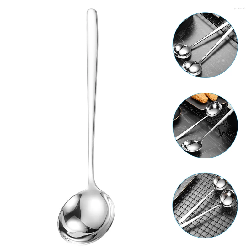 Cucchiai in acciaio inossidabile mestolo cucchiaio in metallo wok cottura utensili di riso grande bambino