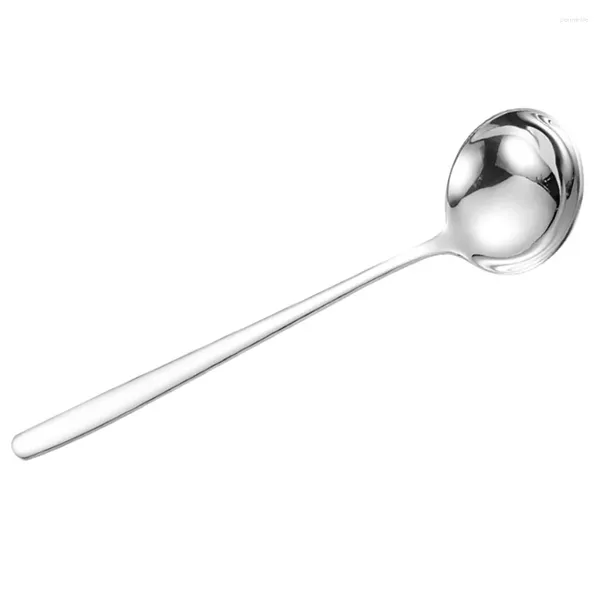 Cucharadas de cuchara de acero inoxidable servir sopa japonesa wok cucharada para niños grandes cocineros de metal