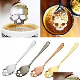 Lepels Sugar SKL Tea Lepel Suck Roestvrij koffie Dessert Ice Cream Tableware Colher Kitchen Accessoires FY5329 Drop Delivery Home Gard Dho6f