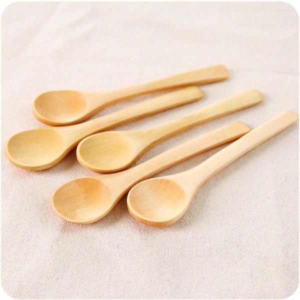 Cucharas de mesa para niños, postre, cocina, Catering, mango largo, cubiertos, cuchara de té de madera, utensilio de cocina, sopa