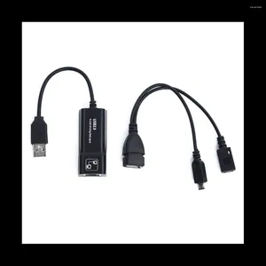 Spoons Adaptador USB 2.0 a RJ45 con Cable Mirco OTG LAN Ethernet para Amazon Fire TV 3 o Stick GEN 2