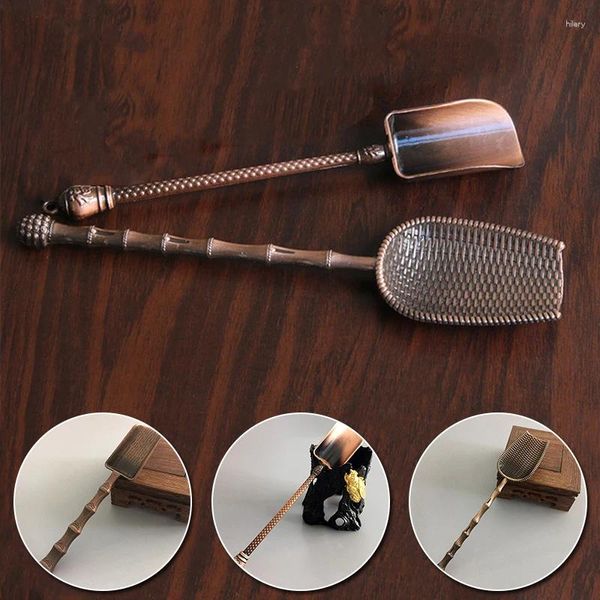 Cuillères vintage à feuilles lâches Scoop alliage rétro Retro Coffee grain scooper métal à manche longue cuillère à café de cuisine à la pelle à la pelle pour sucre pour sucre