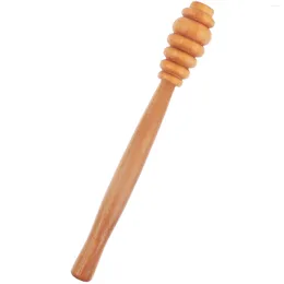 Cuillères en bois, tige de trempette à miel, agitateur en bois, petit bâton Portable, fourniture de cuisine