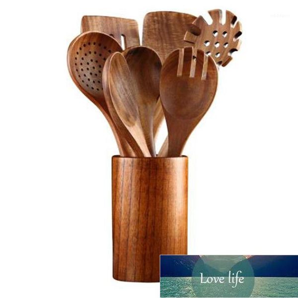 Cucharas Utensilios de cocina de cocina de madera, 8 piezas y espátula para cocinar, Elegante, Utensilios de cocina Uso doméstico Cocina1 Precio de fábrica diseño experto Calidad Último estilo Original