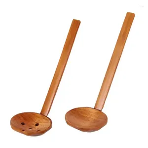 Lepels houten soep lepel keuken gadgets schildpad shell textuur 22 cm comfortabele handaccessoires bamboe handle creative creative