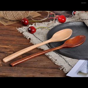 Cuillères cuillère en bois fourchette à soupe bambou cuisine ustensile de cuisine outils cuillère à café vaisselle maison et ustensiles produits