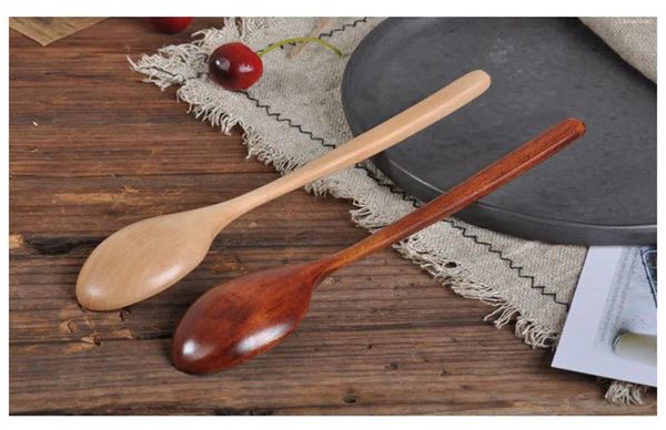 Cucharas Cucharadita de madera Gachas Café Sopa Postres Accesorios de cocina Herramientas de cocina Utensilio Bebé aprendiendo a comer