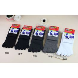 Sport - 10 pares/lote = 20pcs Mezcla de algodón Five Fingers Toe Calcetines Tamaño 39-44 Envío gratis 2024 Venta caliente