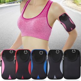 Sport Brassard Phone Bag Cases Cover Running Gym Arm Band Case sur le pour Huawei iPhone 7 8 Plus X XS Samsung Sacs de sport étanches