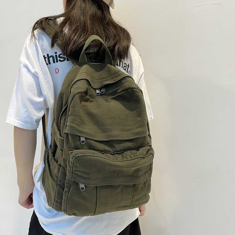 Sport Bags Laptop Canvas Backpack for Travel CarryOn School Bag Durable Hiking Rucksack Notebook Daypack Vintage Outdoor Sports Backpack G230506