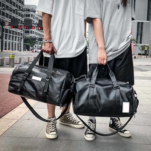 Sacs de Sport sac à bagages en cuir avec compartiment à chaussures sac à bandoulière étanche polyvalent pour la course à pied Fitness G230506