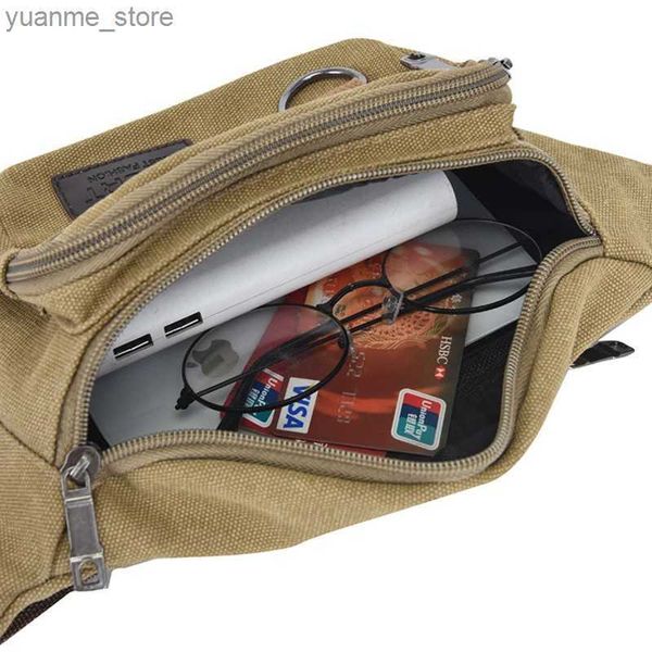 Sacs de sport Sac à la taille pour hommes à la mode décontracté de grande capacité de téléphone mobile portefeuille sport vélo de voyage multi-fonctionnalités pour hommes sacs à épaule y240410