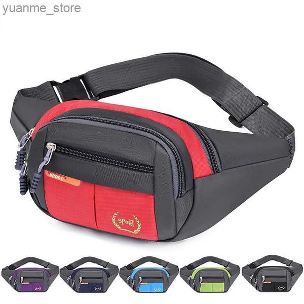 Sacs de sport exécution de la moto à épaule tactique Bouton Téléphone Fanny Pack Pack Femmes Imperméable Loisure en plein air Y240410