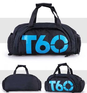 Sportzakken T60 Waterdichte sportschool Sporttassen Men Women Molle Fitness Training Rugzakken Multifunctionele reis-/bagagebolsa Schouderhandtassen G230506