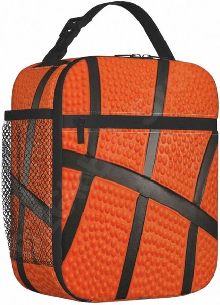 Sport Ball Basketball Lunch Box Portable Sac à lunch isolé Mini Cooler Retour à l'école Kit fourre-tout de repas thermique pour filles garçons a391 #