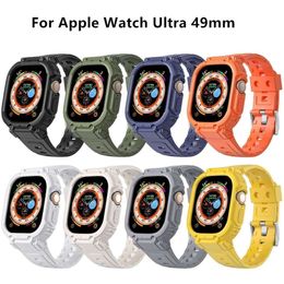 Sportbandhoes voor Apple Watch Ultra 49 mm TPU Armband Armor Siliconen Cover Band Horlogeaccessoires