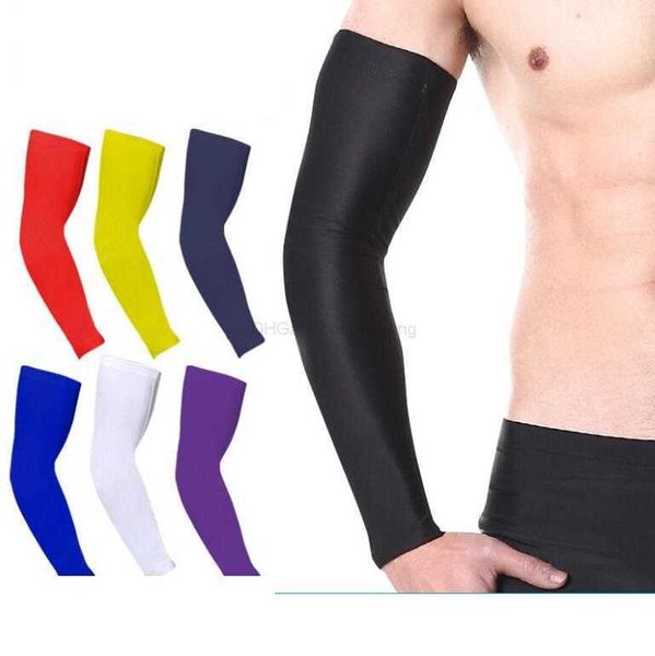 Baloncesto deportivo codo manga Brazo Mangas almohadillas Codo de seguridad Color sólido Soporte de brazo Pantorrilla Compresión mangas de brazo Protector deportivo