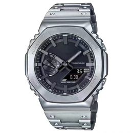Sport Digital Quartz Unisexe Watch GM-B2100 ALLIAG LED CALLE FULLE FURME Time Time Solte en acier résistant à l'eau Oak SE 891