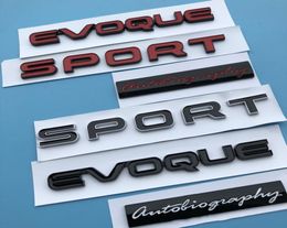 Sport Evoque Letters Emblem Bar Logo pour Land Range Rover SV Autobiographie Ultimate Edition Bar Badge Car Style TRUNK4738473