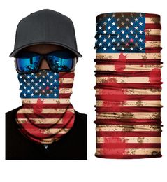 Sport Face Masks Trump Us Flag Style Bandanas Bandanas Scarpe cycliste multifonctionnelle Skull Magic Turban Women Men Outdoor Bandband7171507