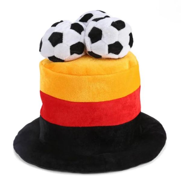 Sport Football Cap Soccer Hat Flannel Flannel Disfrazado de fiesta de disfraces para fanáticos del fútbol