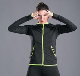 Sportjack Dames hardloopjack met capuchon Dames hardloopsweater Sportjas Dames Duimgat Yoga Rits Gym Sweatshirts3809521