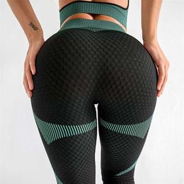 Sport Leggings Dames Hoge Taille Naadloze Push Up Fitness Gym Leggings Dames Training Anti Cellulite Leggins Mujer 211014