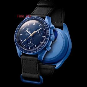 Sport Mechanical Planet Montre unisexe Bio Ceramic Moon Watch Entièrement fonctionnelle Toutes les mains Opérationnelles Heure mondiale Mercure Saturne Neptune Série