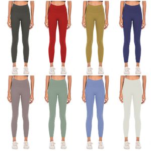 Leggings de yoga para mujer Traje largo Sensación desnuda Cintura alta Mujer Pantalones deportivos Fitness Entrenamiento transpirable Diseñador sin costuras Chica Gimnasio Pantalones Correr 2023 Venta caliente Buena