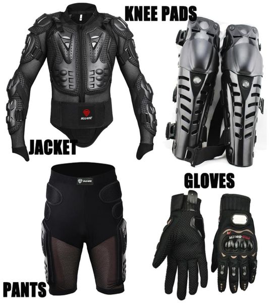 Deporte carreras esquí resistencia a caídas carreras motocicleta cuerpo completo chaquetas con protección pantalones cortos de carreras rodilleras guantes 3288224