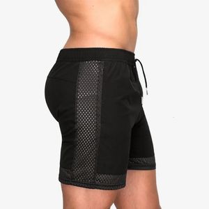 Sport Running Shorts Men Snel droge gaas workout Sport Jogging korte broek Fitness Training Gym Shorts Beach Summer Shorts Men 240327