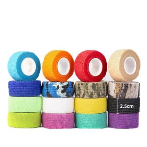 Sport zelfklevende elastische bandage wrap tape 2.5cm x 4,5 m elastoplast voor knie-ondersteuning pads vinger enkel palmschouder