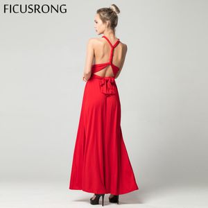 Sport sexy lange bruidsmeisje formele multi -ways wrap cabriolet infinity maxi jurk rood hol uit feestband vestidos ficusrong 2024 hot