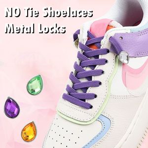 Sport Shoelaces Without Ties Diamond End Backle Laces Laces Sneakers Bandon Rubber Band pour chaussures Accessoires 231221
