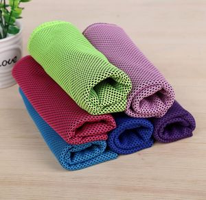 Serviette de sport serviettes de plage à séchage rapide été essuyer serviettes de sueur pour Fitness Yoga refroidissement rapide glace visage serviette 10 couleurs BT5439