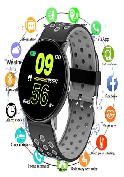 Sport W8 bracelets intelligents montre Bluetooth hommes pression artérielle horloge ronde étanche enfant montres femmes santé Bracelet pour Android 5566802