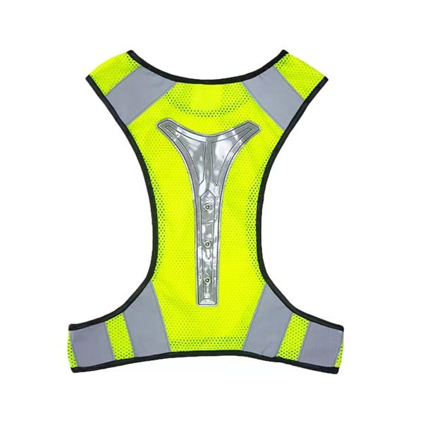 Sport Walking Grid Bike Safety LED Battery Edition Flash Réfléchissant Running Safety Vest Réflexions haute visibilité