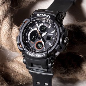 Sport Watch for Men New Dual Time Afficher l'horloge masculine imperméable Tourne de bracelet résistant