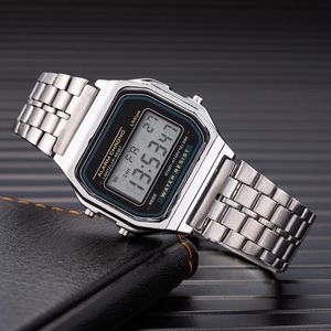 Montre de Sport hommes numérique Led mode carré alliage cadran électronique femmes montres enfants horloge mâle pour garçon Montre Homme