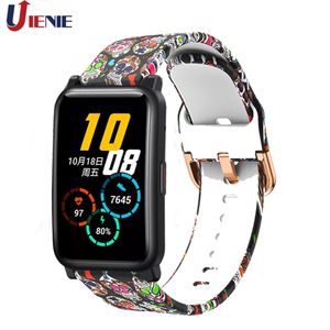 Sport Watchband Silicone Riem voor Huawei Honor Watch Es Bracelet Band Smart Watch Replacement Polsband voor Haylou LS02 / GTS 2