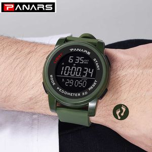 Sporthorloges voor Mannen 3D-stappenteller Militaire Digitale Horloge Mannen Waterdichte LED Electronic Clock Heren Horloges Relogio Masculino G1022