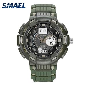 Sporthorloges Mannen Militaire Horloge 50 M Waterdichte Stop Horloge Wekker LED Digitale 1366B Heren Sporthorloge Quartz Reloj Hombre X0524